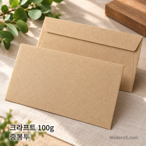 [컬러중봉투] 크라프트 100g