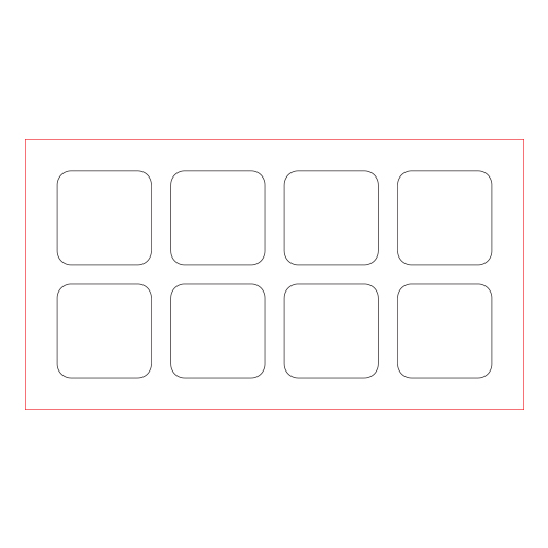 [일반스티커] 정사각 라운드 스티커 15x15mm(1세트 8개)