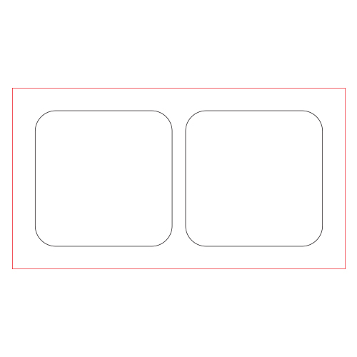 [일반스티커] 정사각 라운드 스티커 30x30mm(1세트 2개)