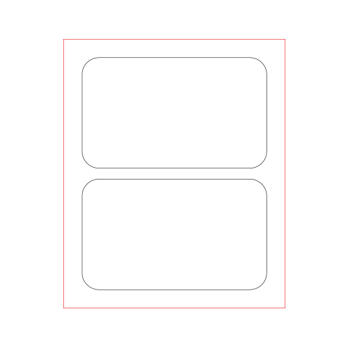 [일반스티커] 직사각 라운드 스티커 50x30mm (1세트 2개)